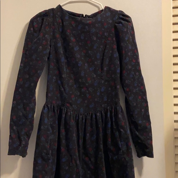 Laura Ashley Floral Corduroy Midi Dress, Size 4 - Picture 8 of 15